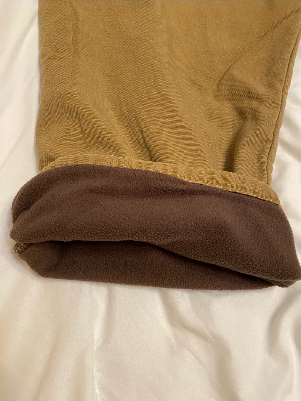 Wrangler Fleece Lined Men's Work-Style Pants in Brown - Casual Straight Fit - Picture 5 of 7